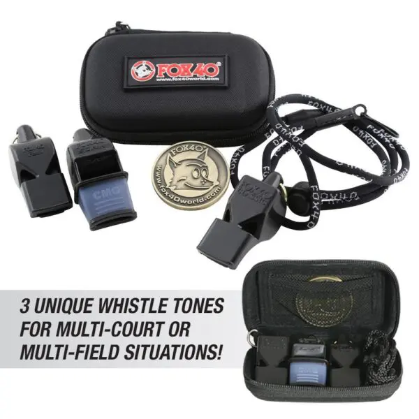FOX 40 Sifflets d'arbitre lot de 3 Noir