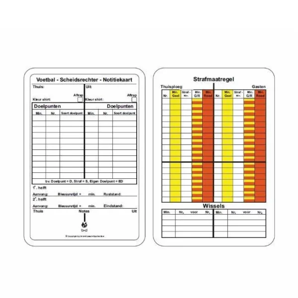 b+d Notitiekaart Voetbal NL (set van 25) Engels